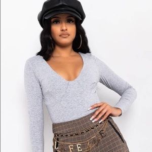 PAXTON SICILLY LIGHT RIB LONG SLEEVE BODYSUIT